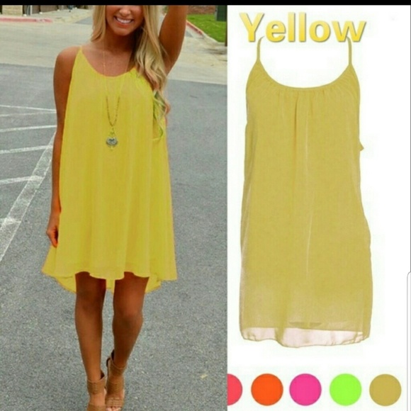 REPOSH NWOT Chiffon Sun Dress - Picture 1 of 8